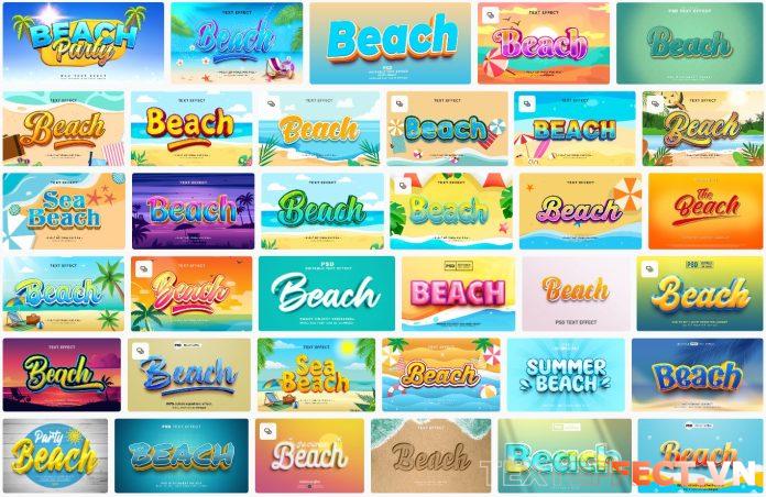 35-beach-text-effect